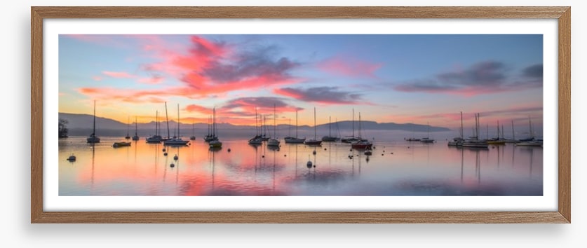 Sunrise and sailboats