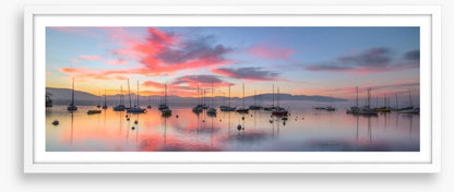 Sunrise and sailboats