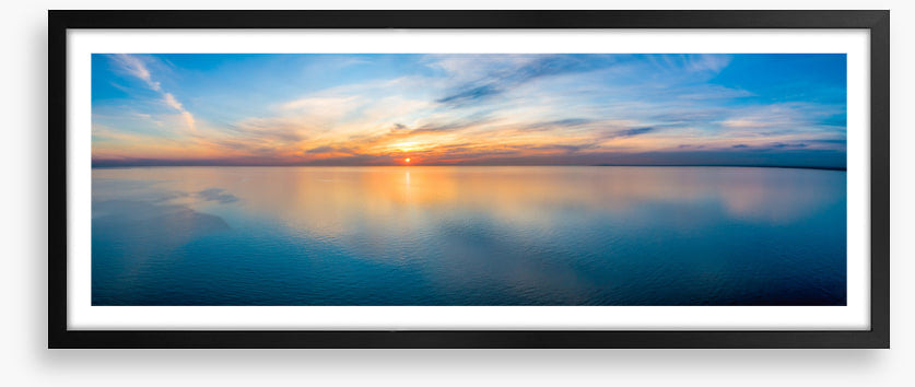 Sunset sea panorama