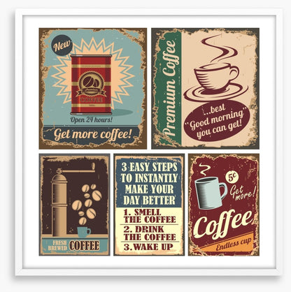 Vintage coffee sign