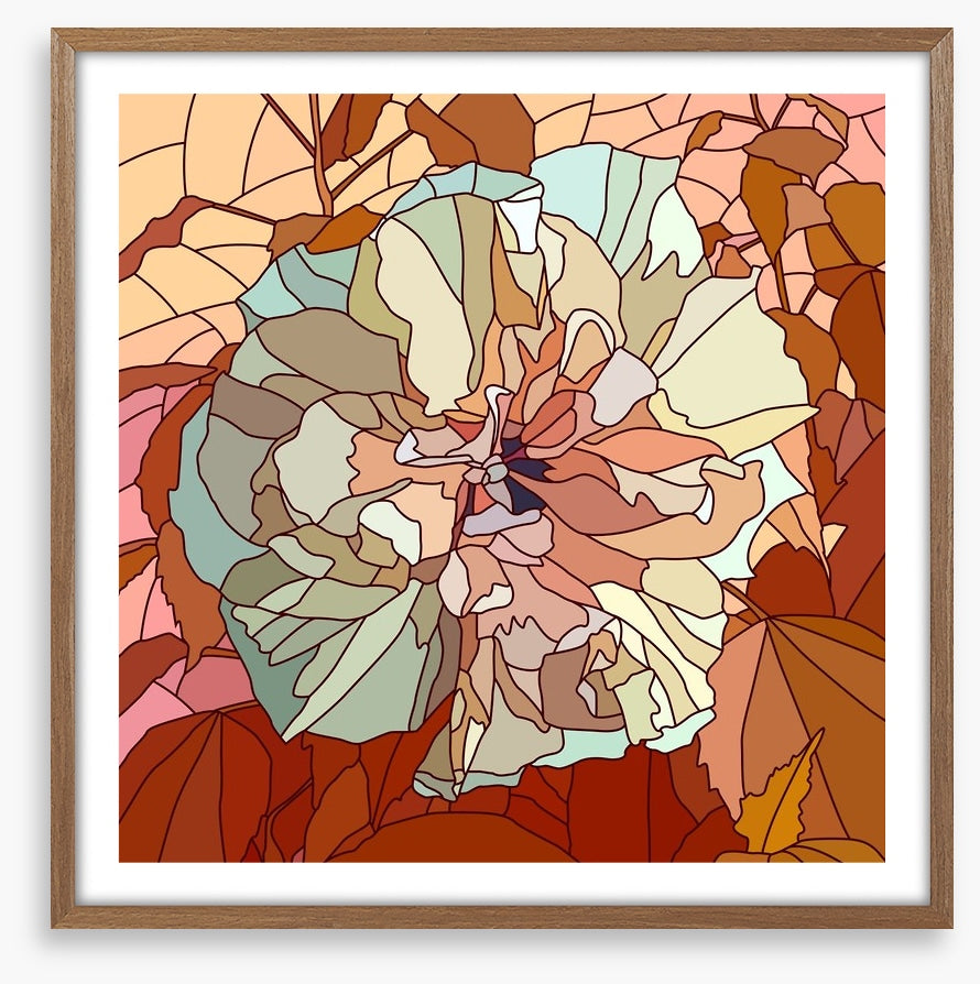 Chinese rose mosaic