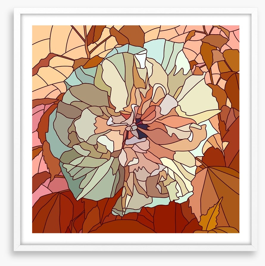 Chinese rose mosaic