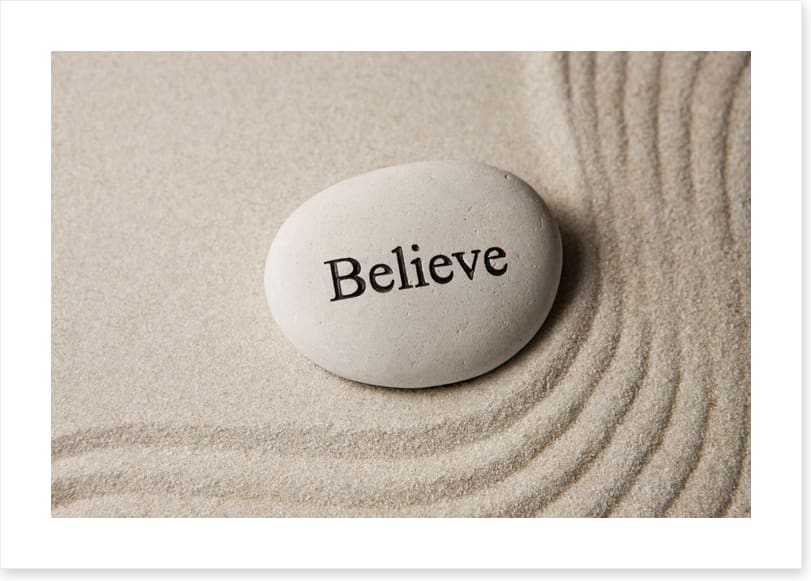 With belief
