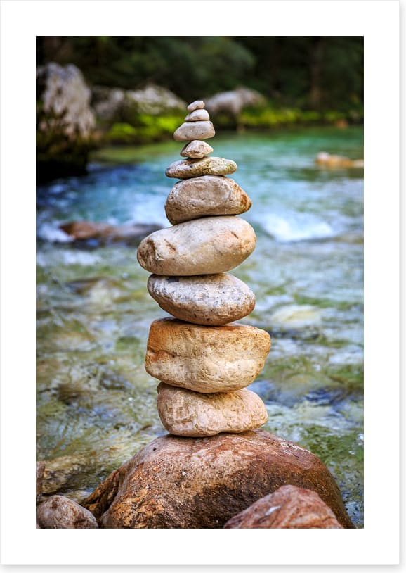 Cairn in the river