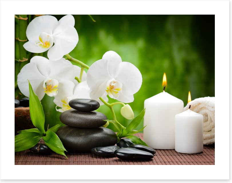 White orchid candlelight