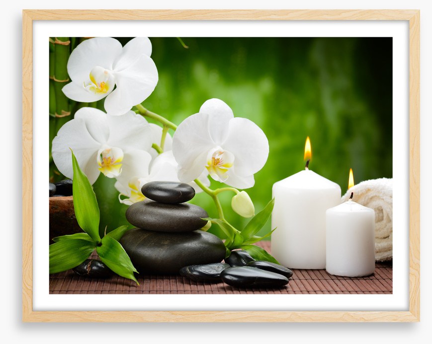 White orchid candlelight