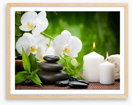 White orchid candlelight