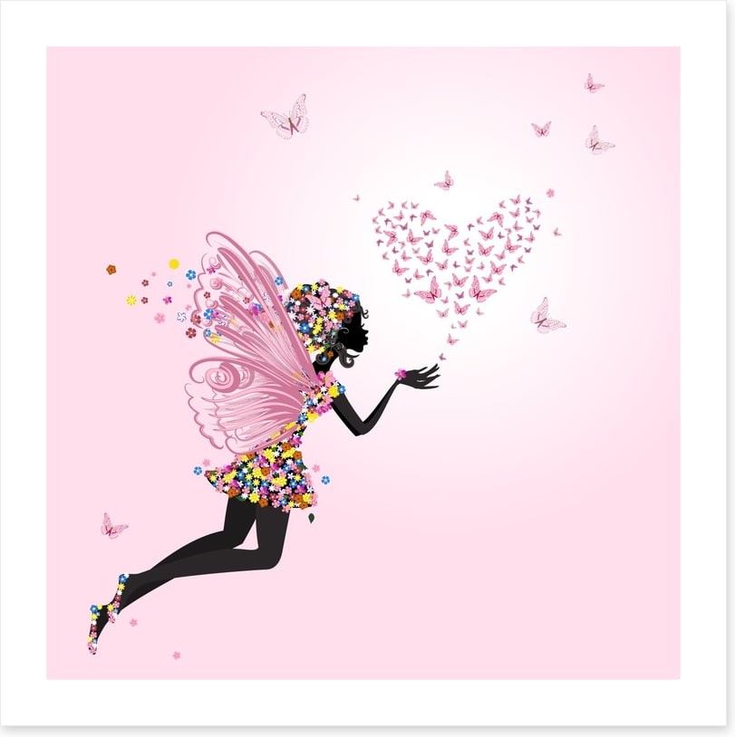 Flower fairy and loveheart