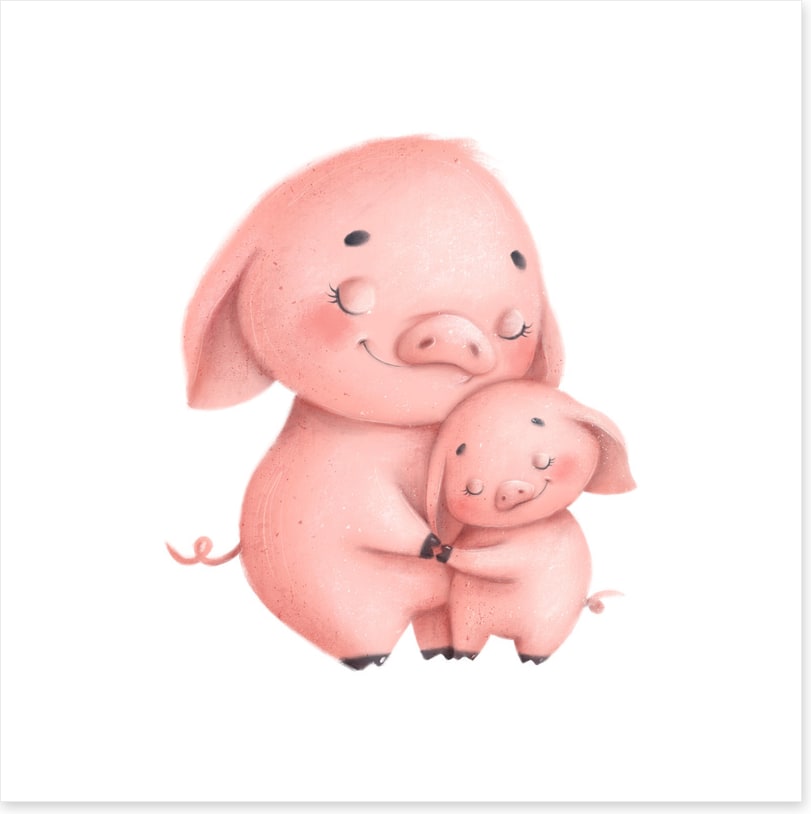 Piggy hugs