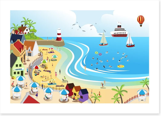 The seaside town