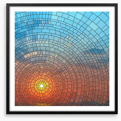 Golden sundown mosaic