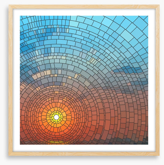 Golden sundown mosaic