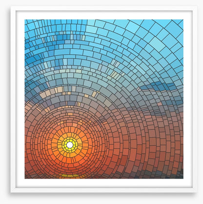Golden sundown mosaic