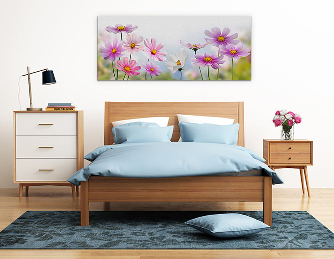 Pink flower panoramic