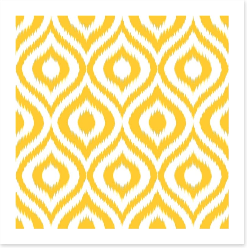 Yellow geometric ikat