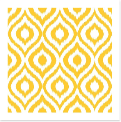 Yellow geometric ikat