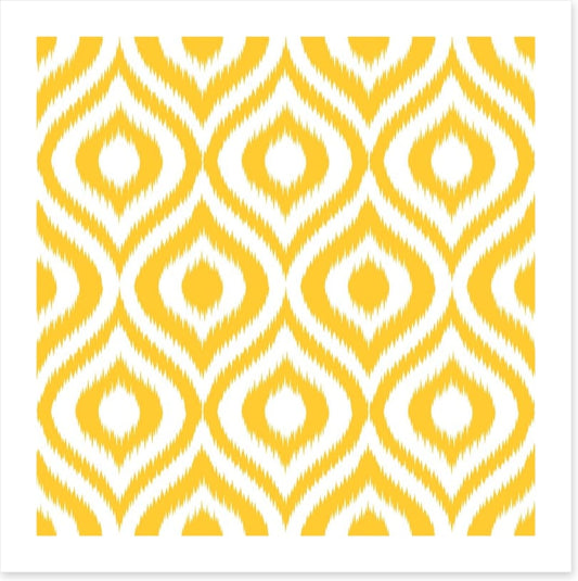 Yellow geometric ikat