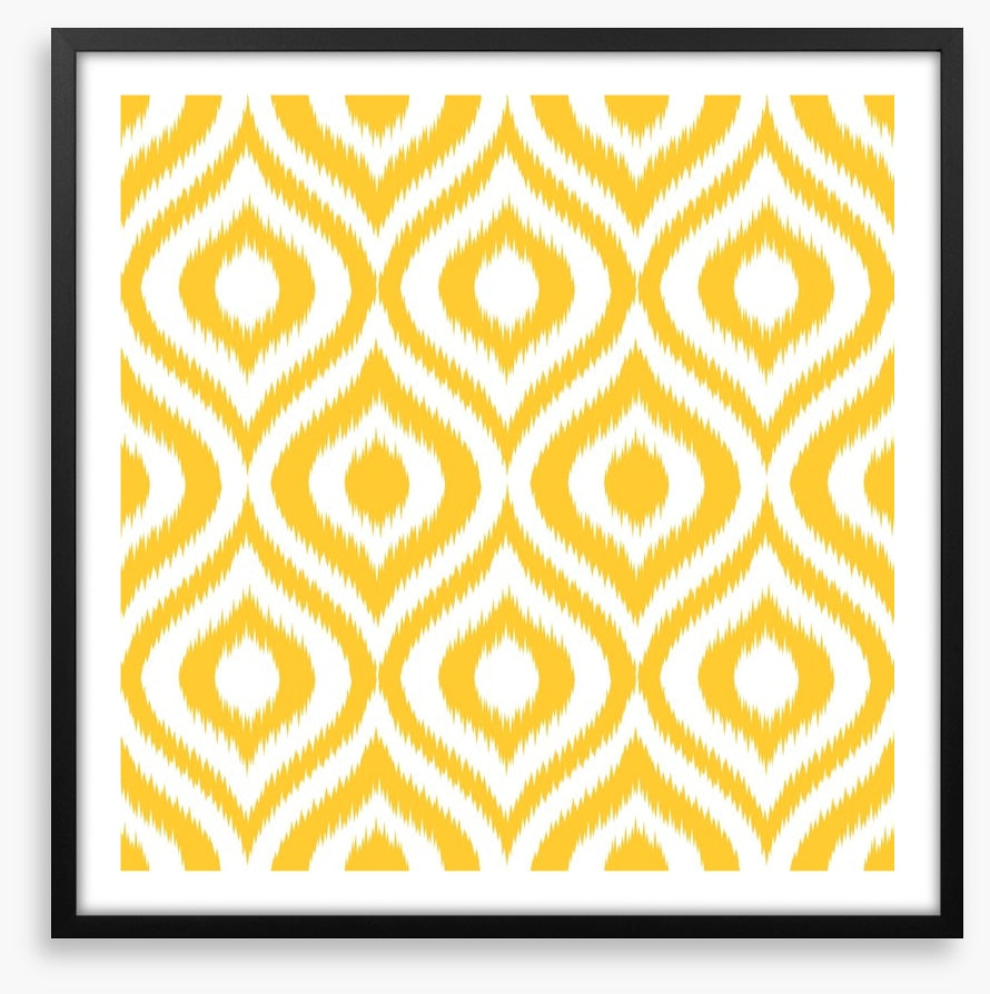 Yellow geometric ikat
