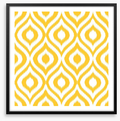Yellow geometric ikat