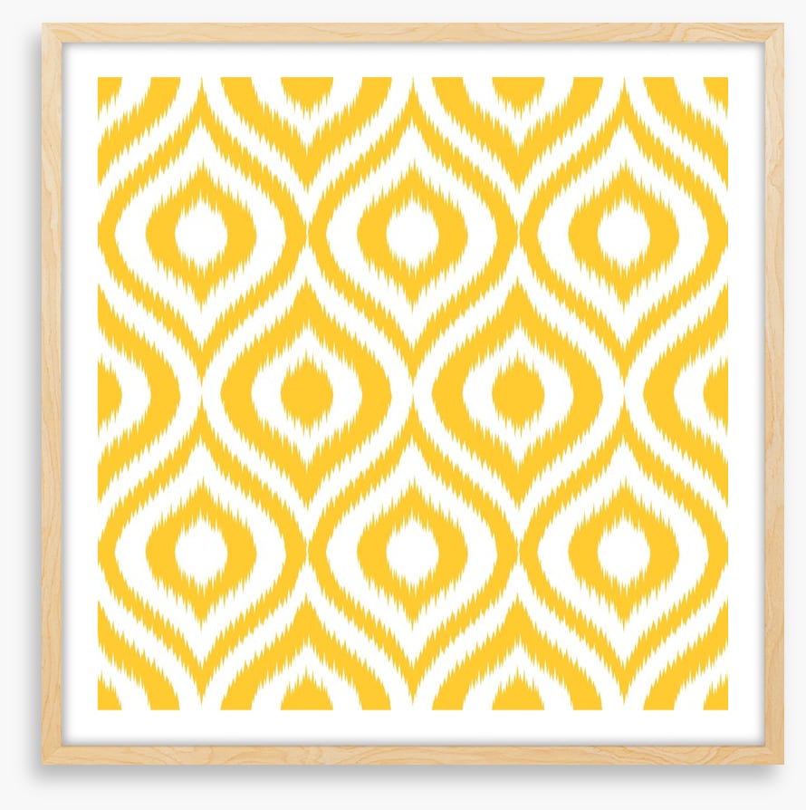 Yellow geometric ikat