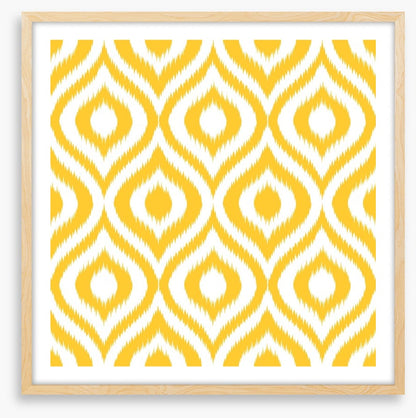 Yellow geometric ikat