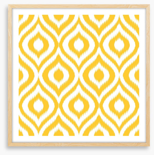 Yellow geometric ikat