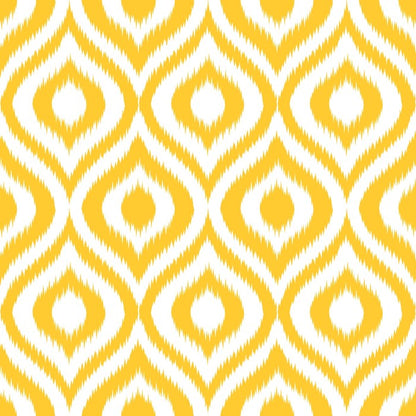 Yellow geometric ikat