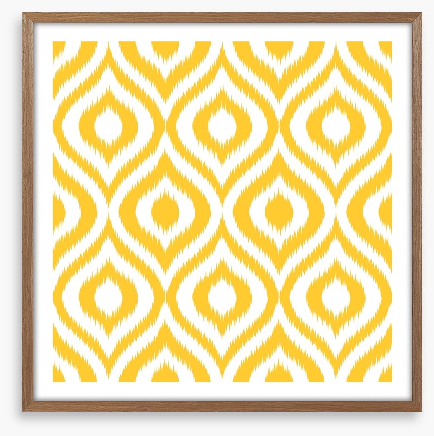 Yellow geometric ikat