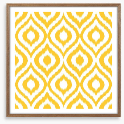 Yellow geometric ikat