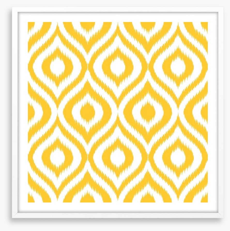 Yellow geometric ikat