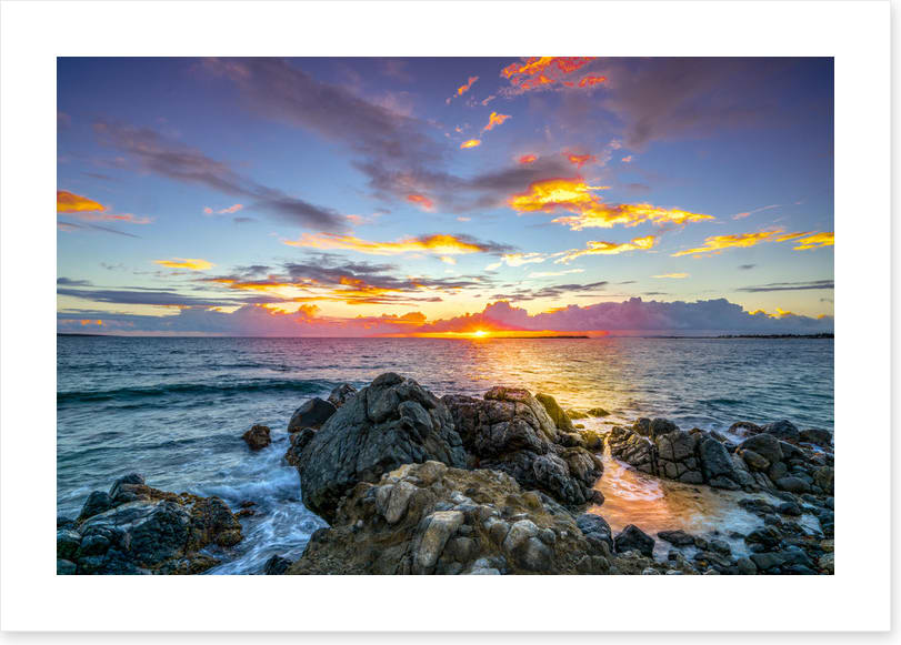 Golden cloud seascape
