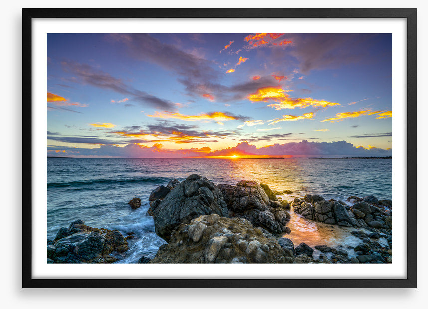 Golden cloud seascape