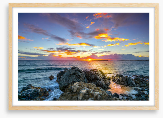 Golden cloud seascape