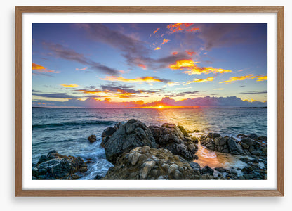 Golden cloud seascape