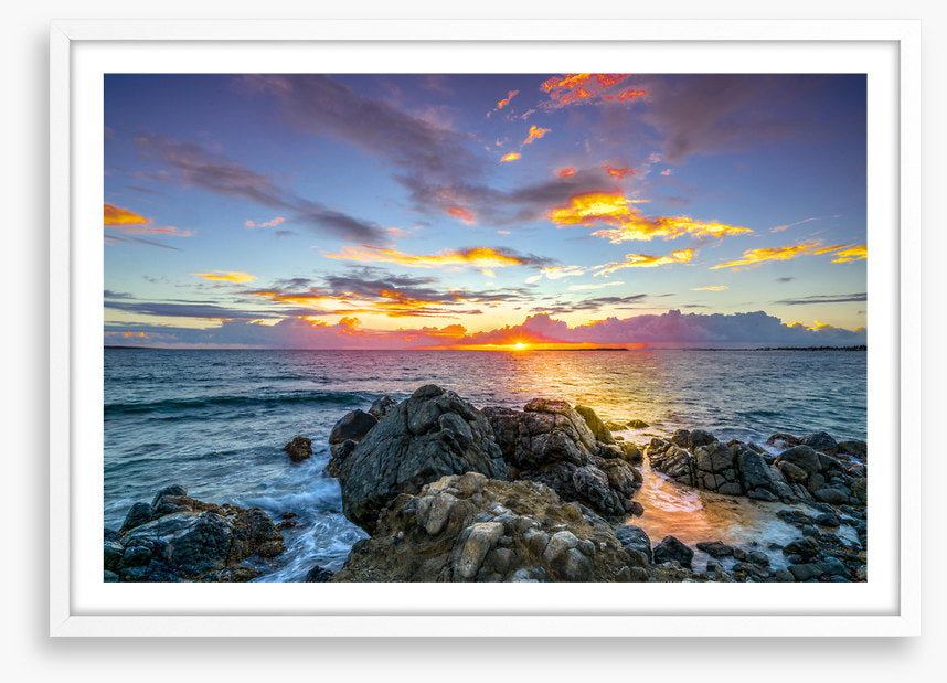 Golden cloud seascape