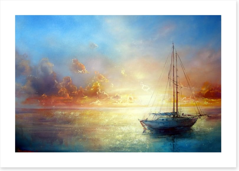 Sail boat seascape