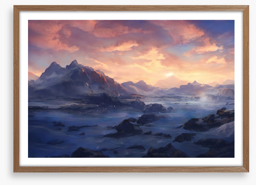 Misty mountain sunrise