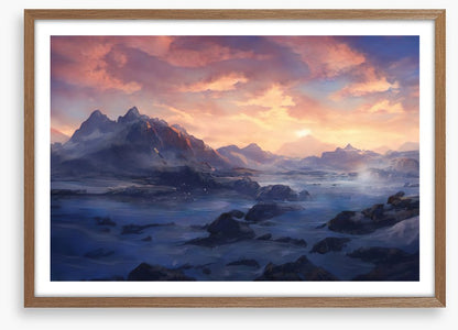 Misty mountain sunrise