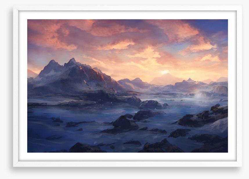 Misty mountain sunrise