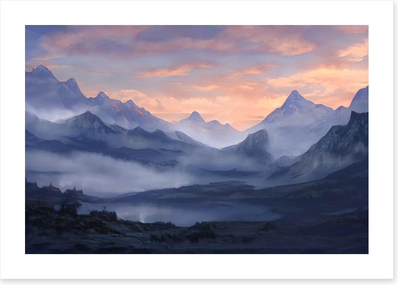 Misty mountain dawn