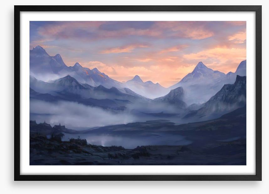 Misty mountain dawn