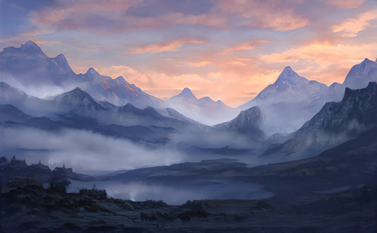 Misty mountain dawn