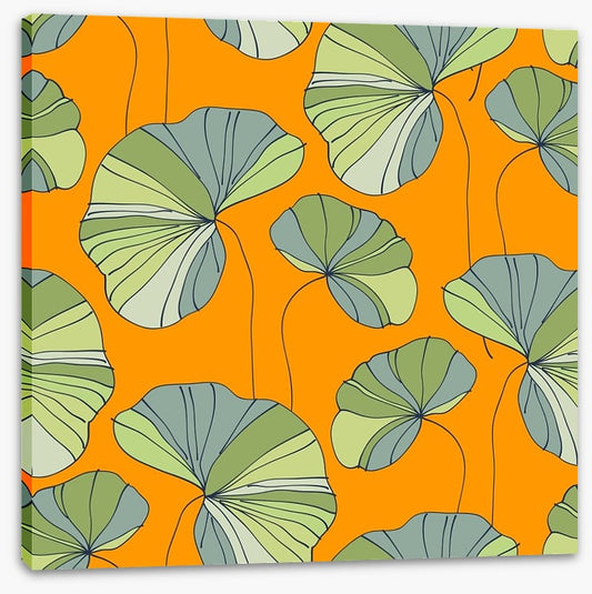 Water lily leaves