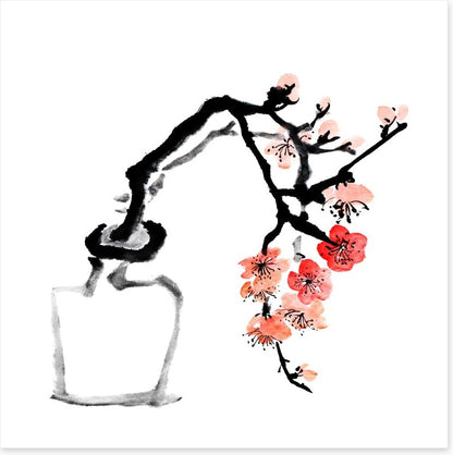 Plum blossoms in ink