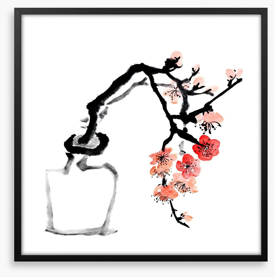 Plum blossoms in ink