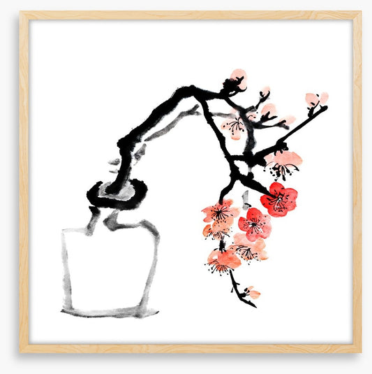 Plum blossoms in ink