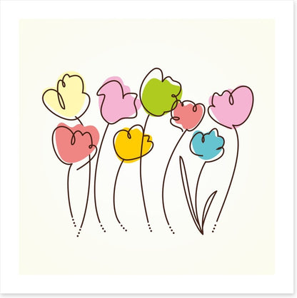 Eight tulips