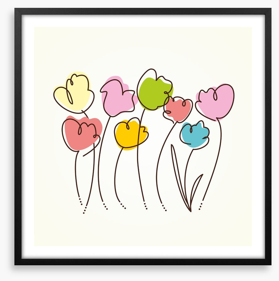 Eight tulips