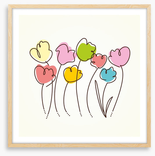 Eight tulips