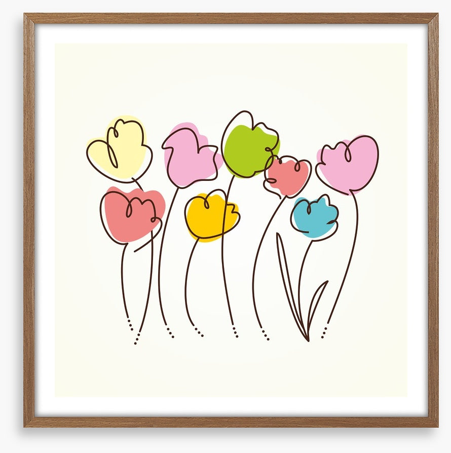 Eight tulips